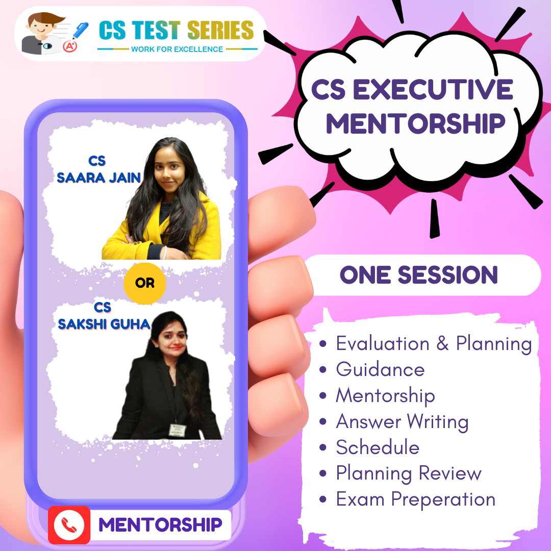 CS Executive Module 1 ONE TIME Counselling - Mentorship
