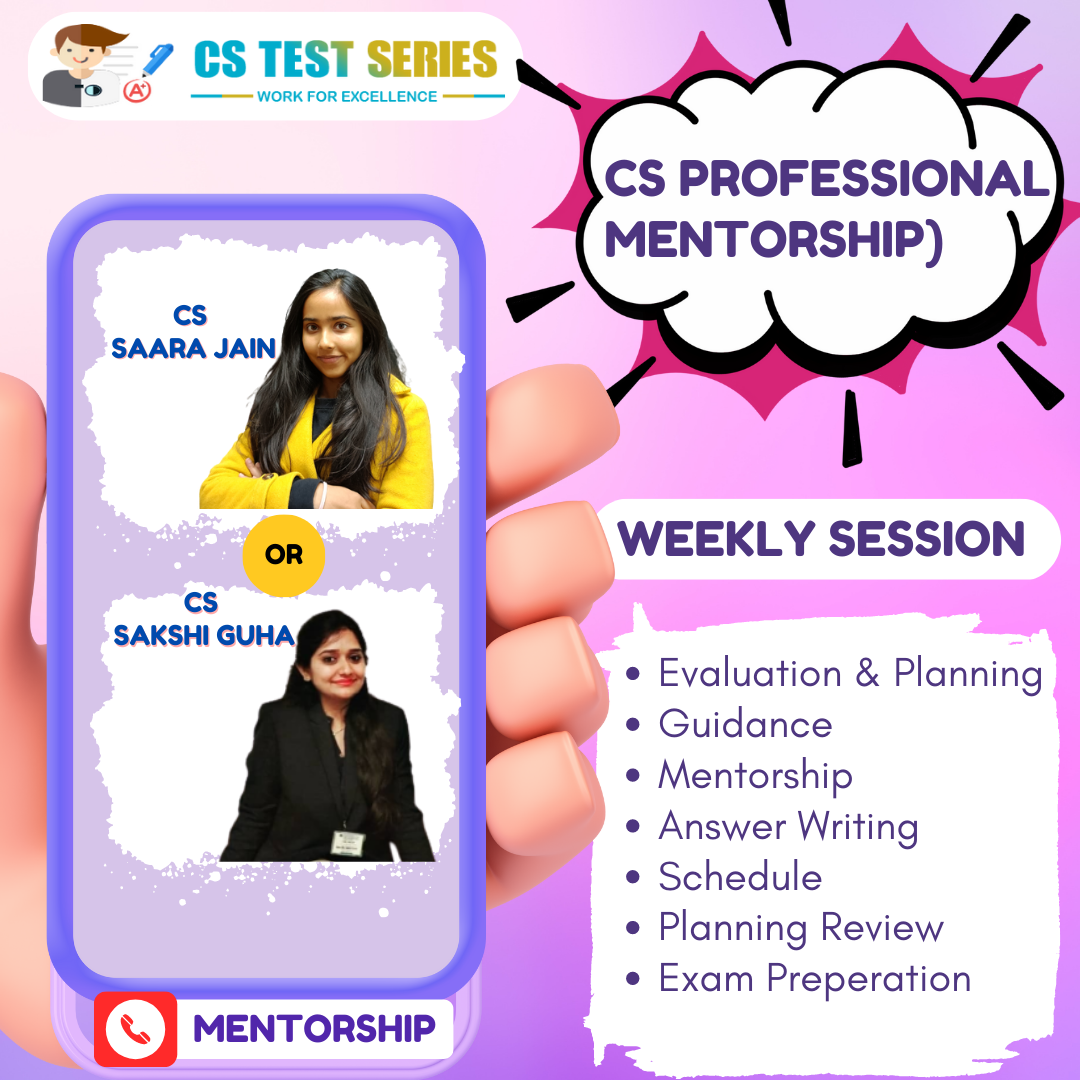 CS Professional Module 1  Weekly Counselling - Mentorship Old Syllabus