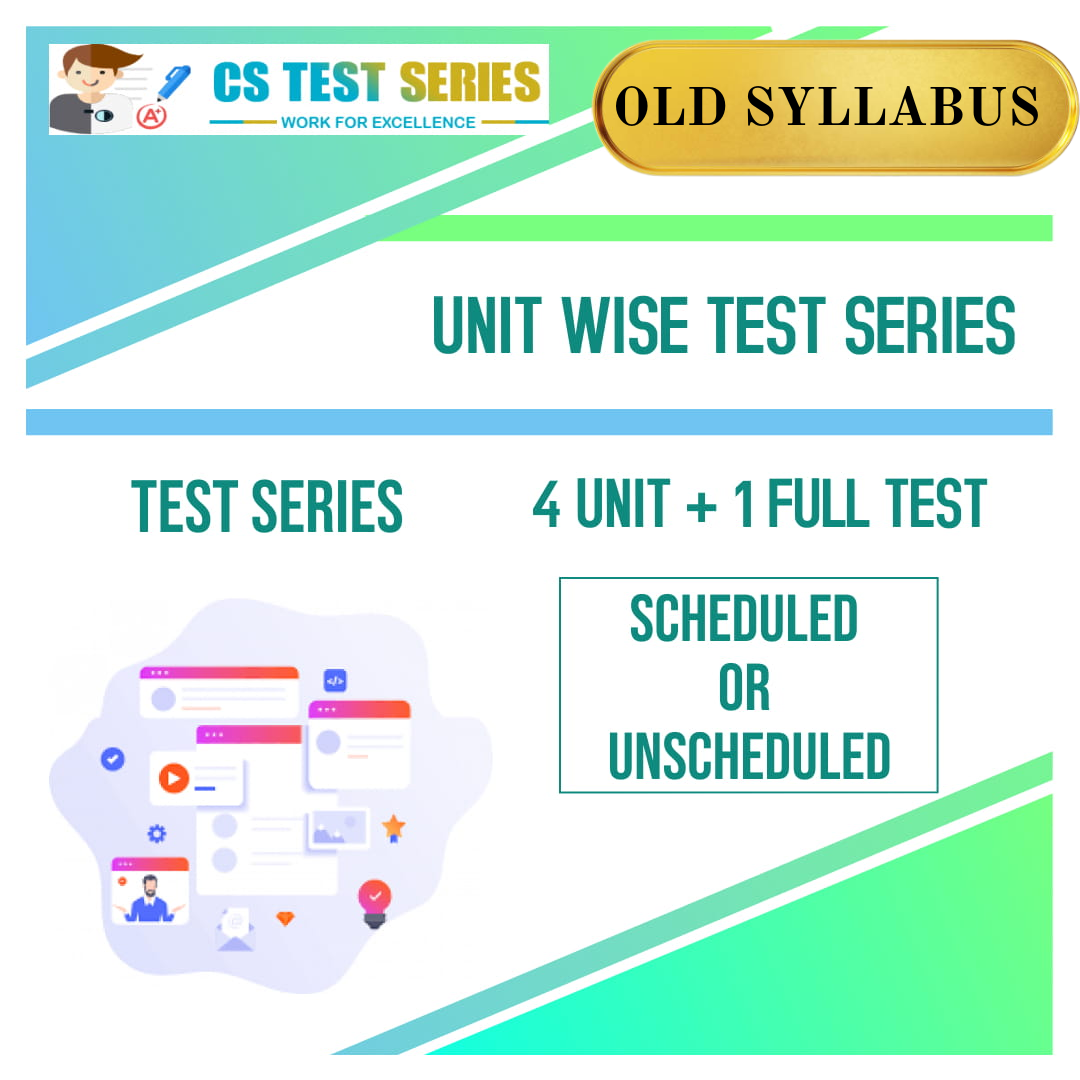 Normal Plan Test Series 4 Unit + 1 Full Syllabus Test Old Syllabus