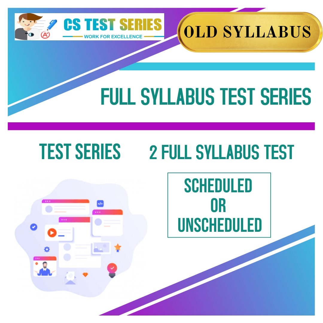 Full Syllabus Test Series  2 Full Test Old Syllabus