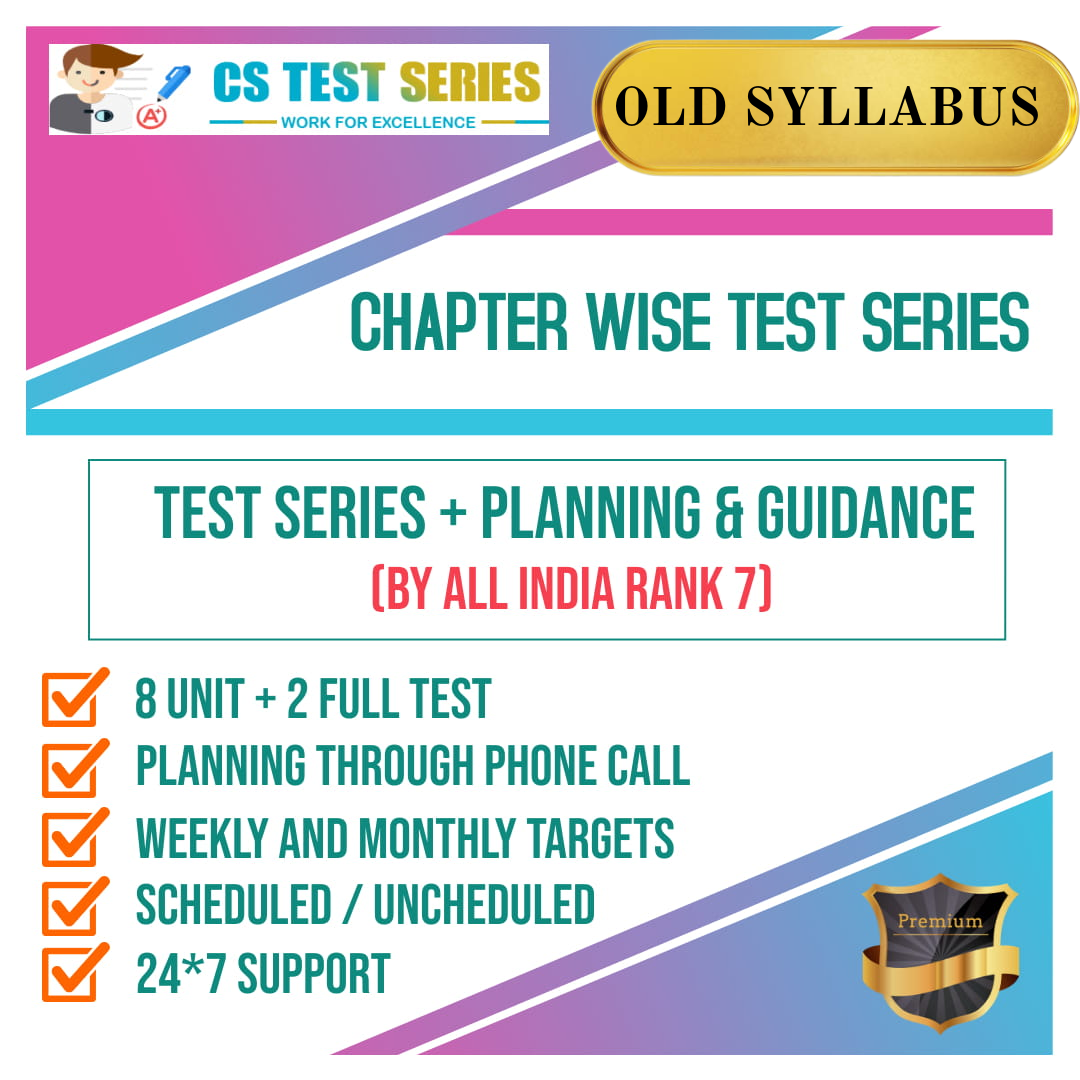 Chaper Wise Test Series Old Syllabus