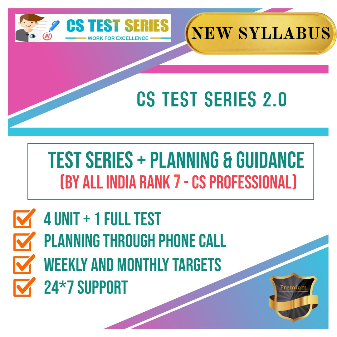 CS TEST SERIES NEW SYLLABUS 2.0