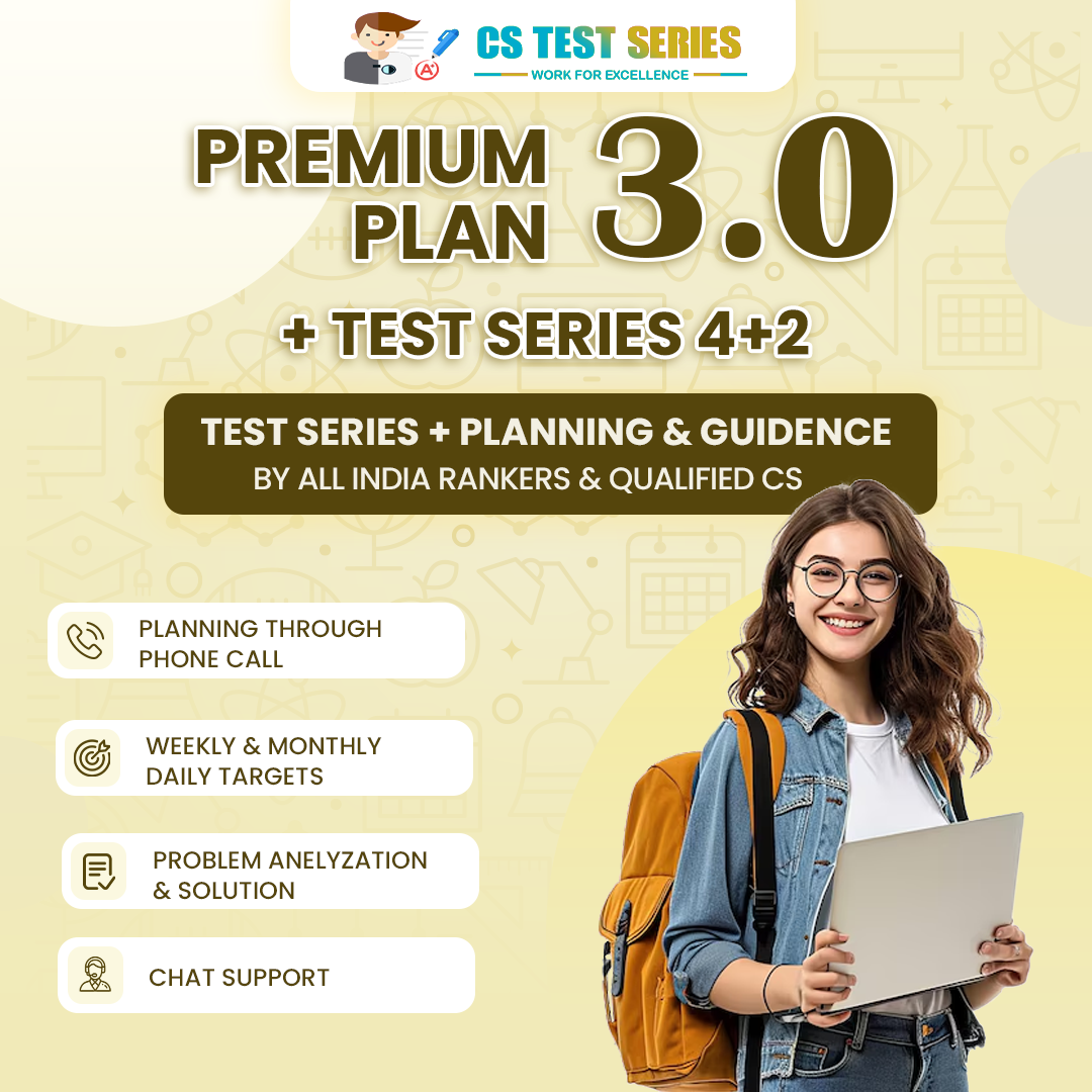 4Unit + 2 Full Syllabus 3.0 Premium Test Series with Guidance - CS Executive Old
