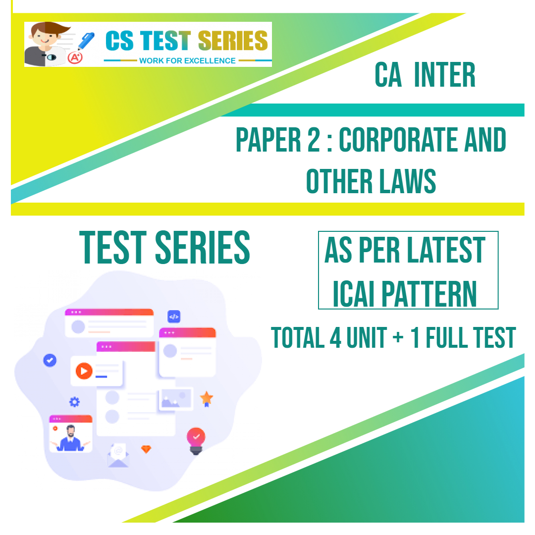 CA INTER PAPER 2 : Corporate and Other Laws