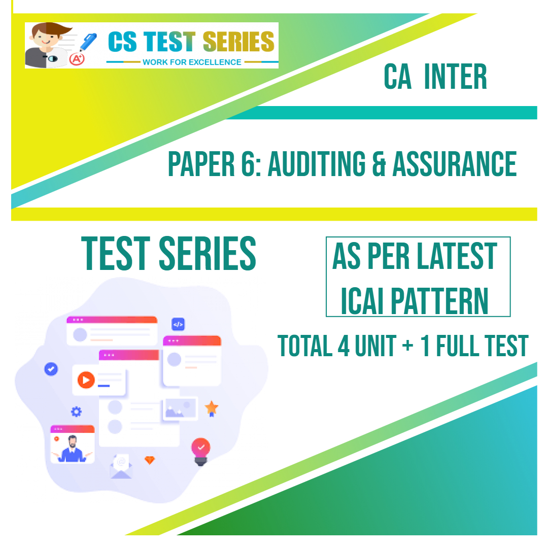 CA INTER PAPER 6: Auditing & Assurance