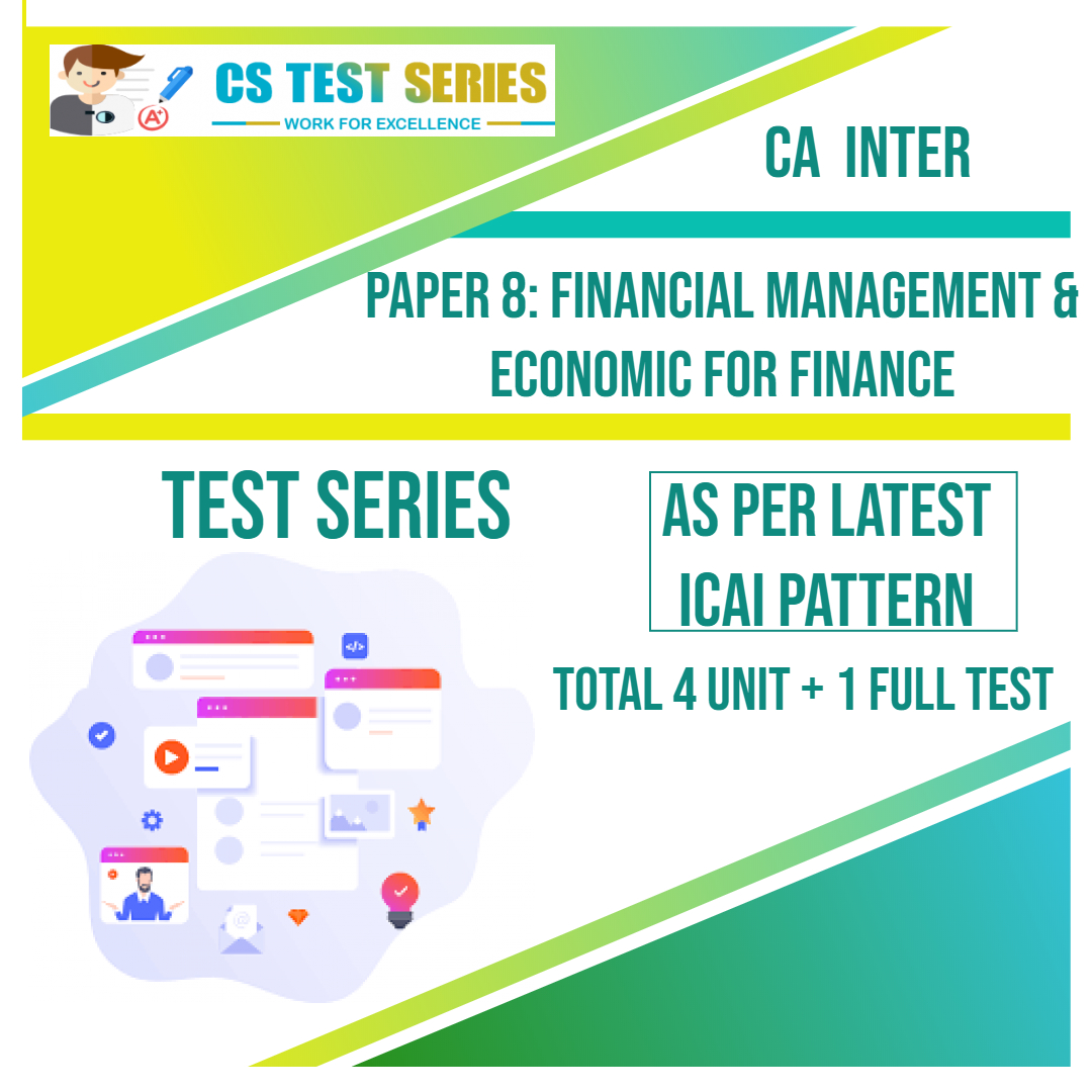 CA INTER PAPER 8: Financial Management & Economic for Finance