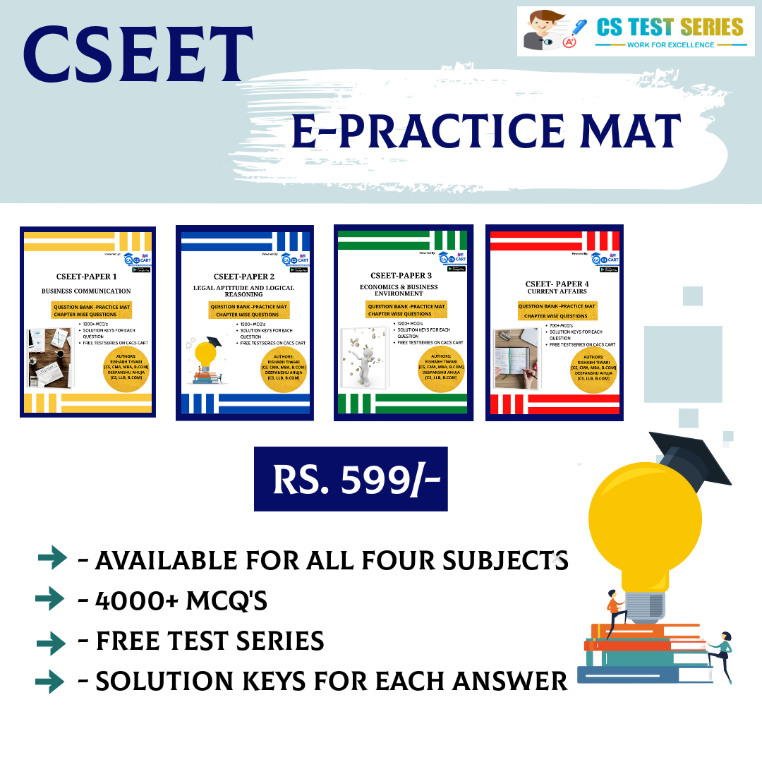 E BOOK CSEET All Four Practice Mat Books Combo Pack