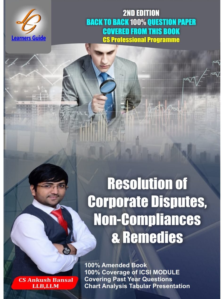 REESOLUTION OF CORPORATE DISPUTES NON COMPLIANCE AND REMEDIES By CS Ankush Bansal