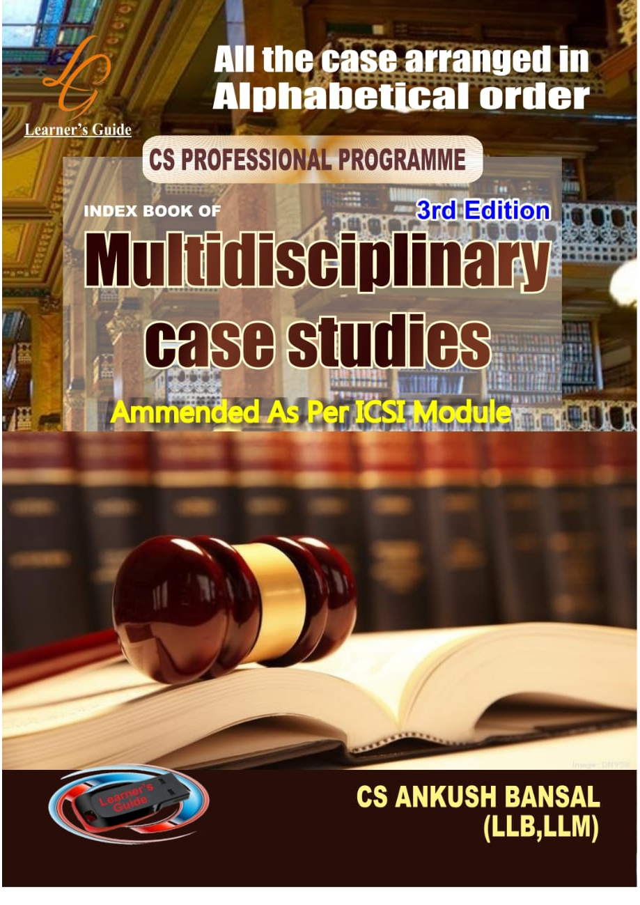 INDEX BOOK OF MULTIDSCIPLINARY CASE STUDIES By CS Ankush Bansal