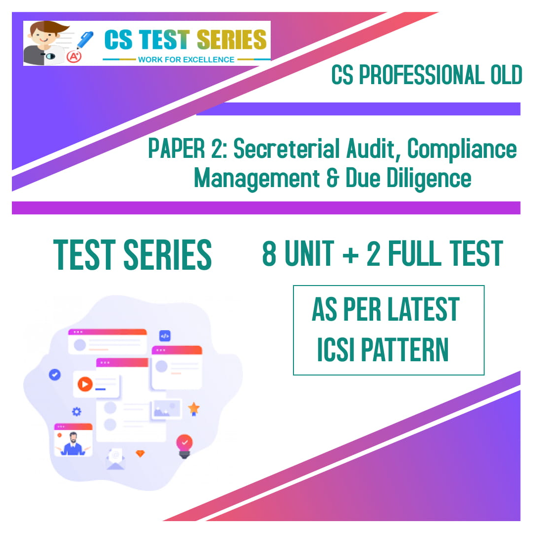 CS PROFESSIONAL OLD PAPER 2: Secreterial Audit, Compliance Management & Due Diligence