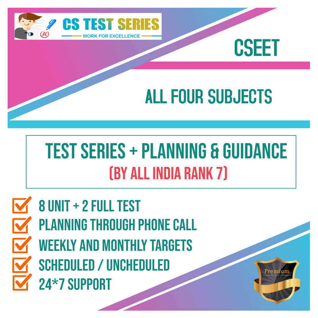 CSEET All Four Subjects 2.0 (8 Unit + 2 Full Syllabus Test)