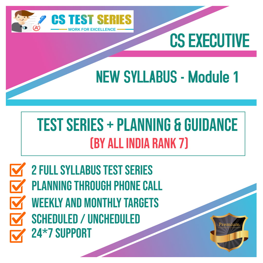 CS Executive New Syllabus Module 1 All Four Subjects 2.0 (2 Full Syllabus Test)