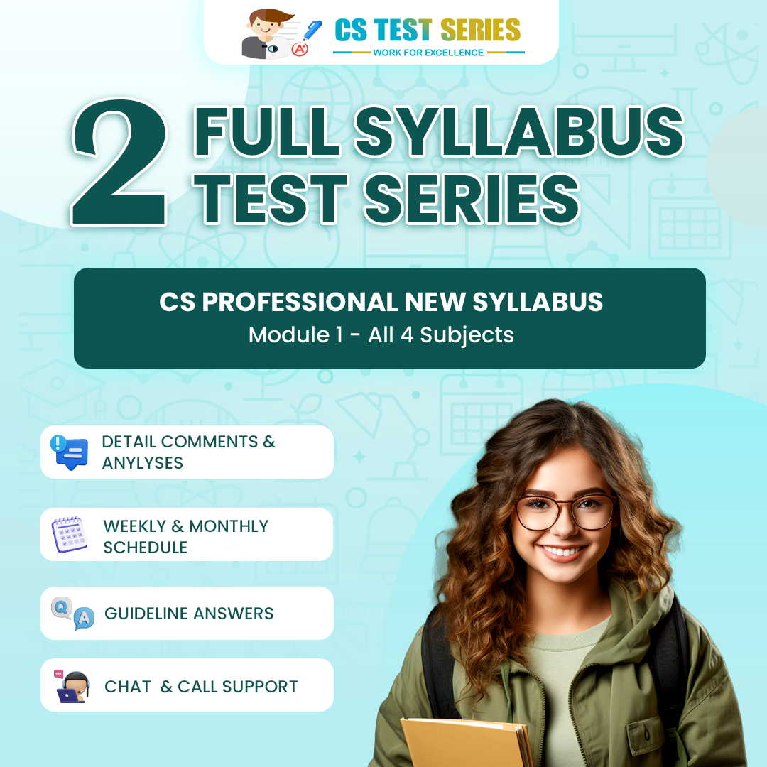 CS Professional Test Series - Module 1 All 4 Subjects (2 Full Syllabus ...