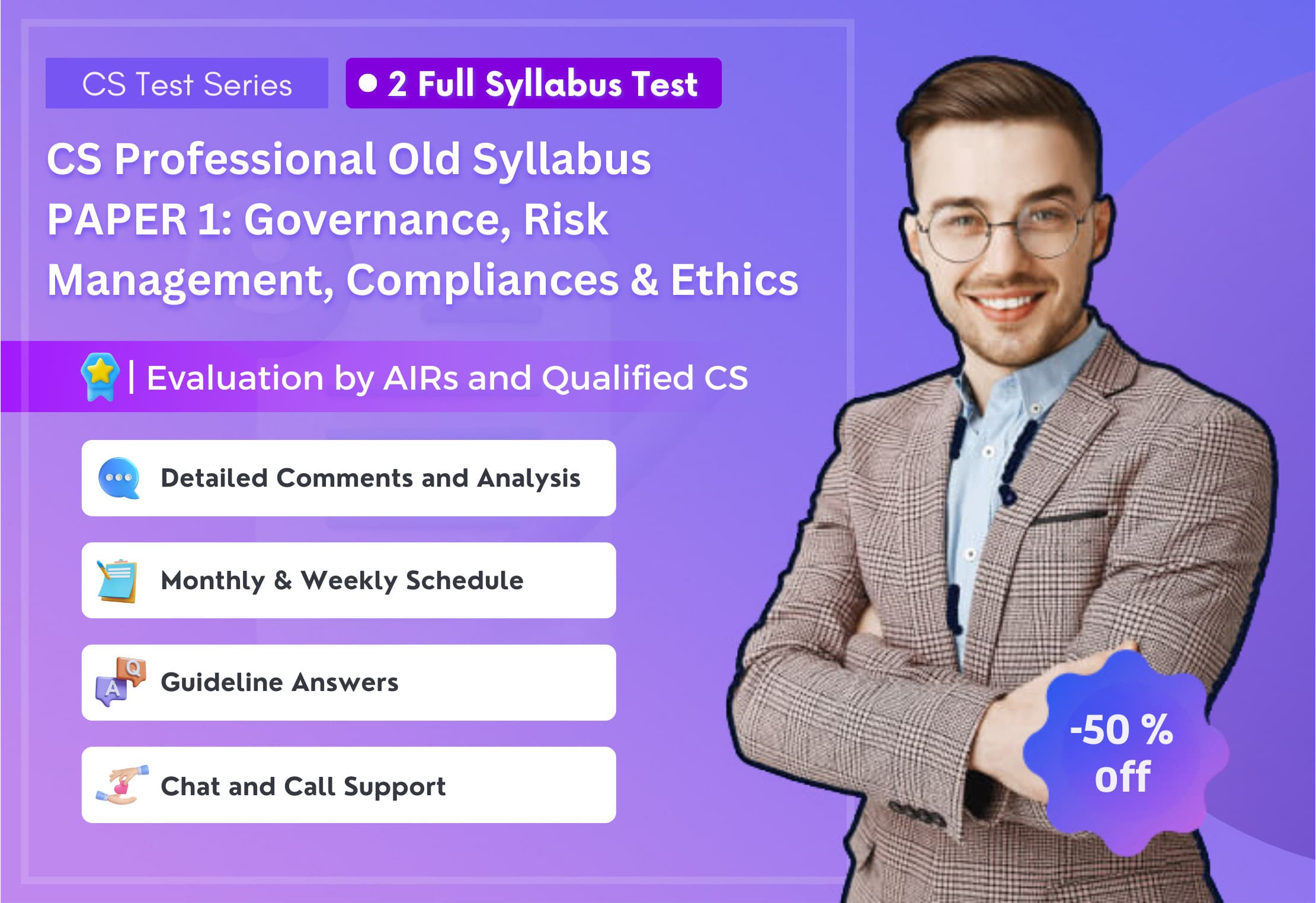 CS PROFESSIONAL PAPER 1: Governance, Risk Management, Compliances & Ethics (2 Full Syllabus Test)