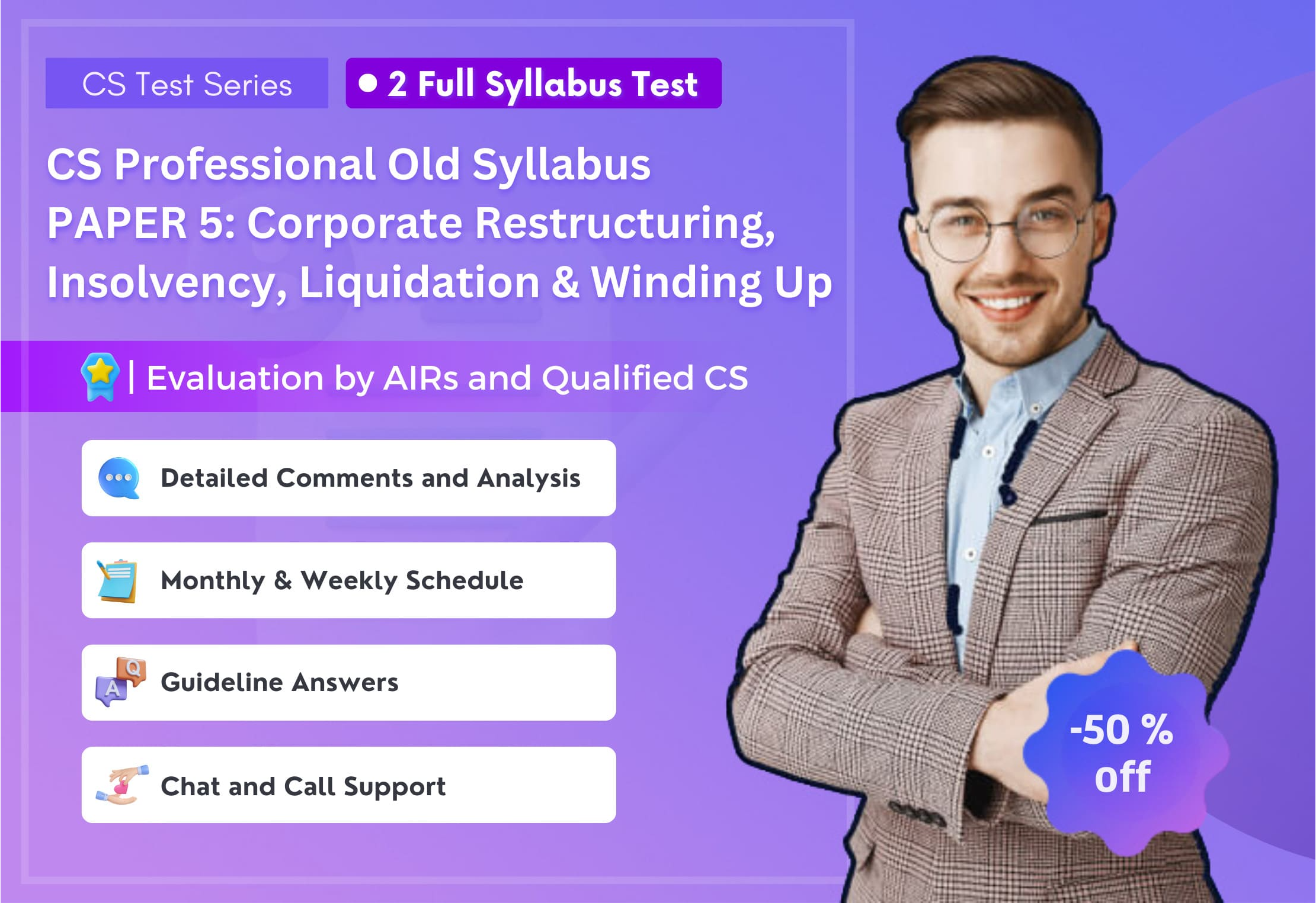 CS PROFESSIONAL PAPER 5: Corporate Restructuring, Insolvency, Liquidation & Winding Up (2 Full Syllabus Test)