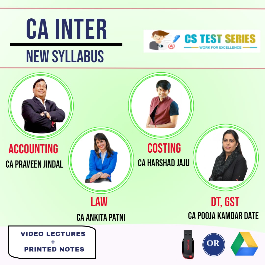 CA INTERMEDIATE COMBO Group 1 Combo Full Lectures By CA pravin jindal   CA Harshad Jaju   CA Pooja kamdar   CA Ankita patni