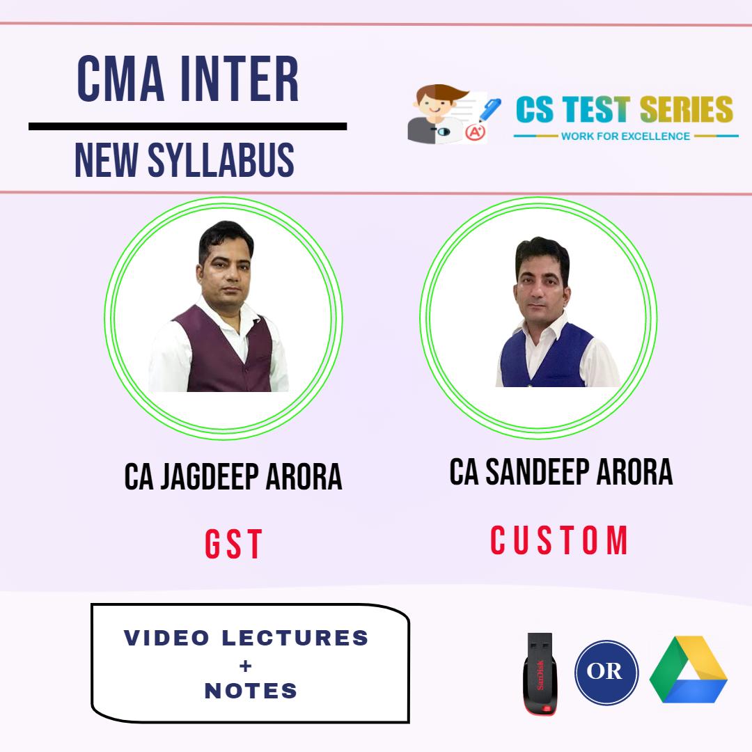 CMA Inter Group 2 Indirect Tax (Hard Copy) By CA Jagdeep Arora , CA Sandeep Arora