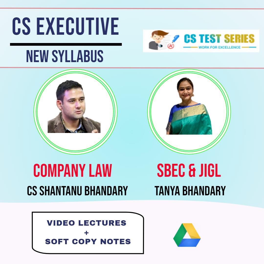 COMBO- COMPANY LAW+ SBEC+JIGL BY CS SHANTANU BHANDARY AND TANYA BHANDARY